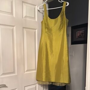 H&M Green Sheath Midi Dress Scoop Neck Sleeveless